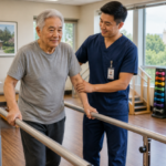 older adult in rehabilitation session at Pasadena skilled nursing facility